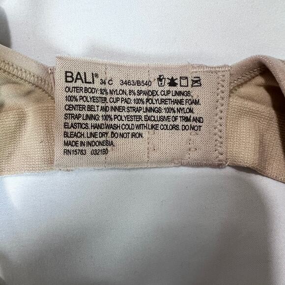 Bali Comfort Revolution Bra DF3463 Cool Comfort Nude Beige 34C Wireless NWT - Picture 5 of 6
